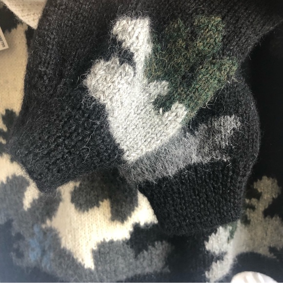 Minkha 100% Alpaca Wool Handmade Handknit Floral Knit Longsleeve Sweater - Picture 8 of 10